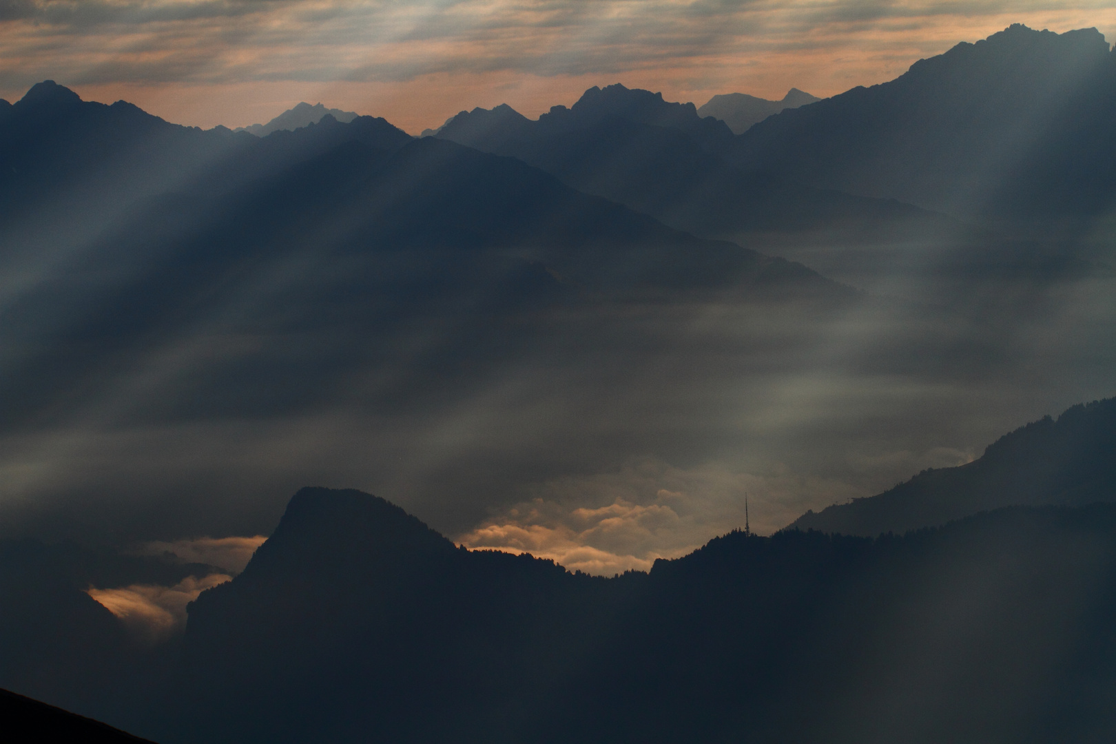 Blick vom Calanda Richtung Liechtenstein