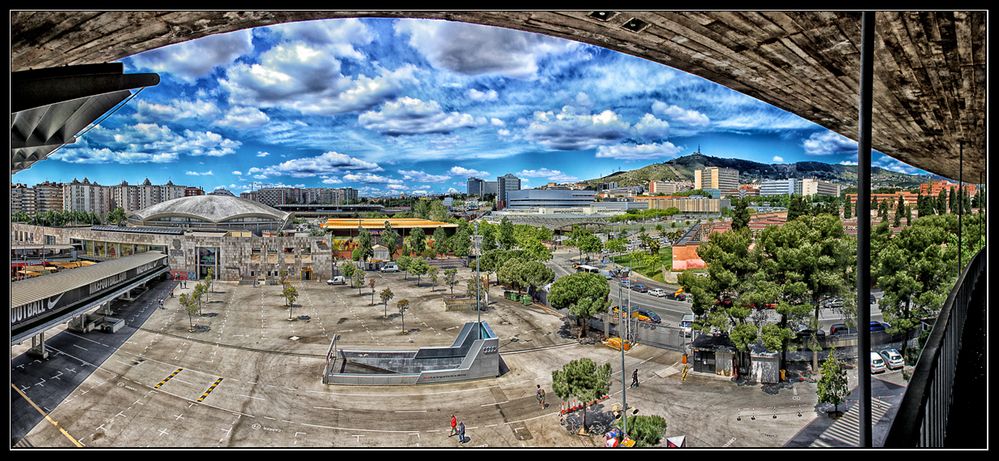 Blick vom Camp Nou über Barcelona