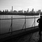 Blick vom Central Park auf New York Skyline 