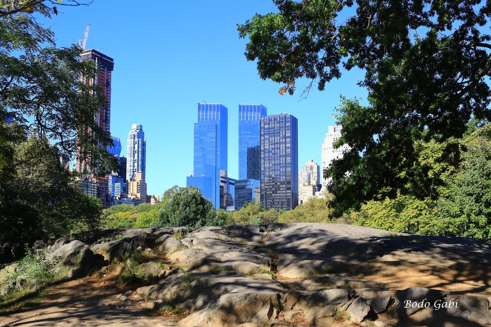 Blick vom Central Park zum Time Warner Center