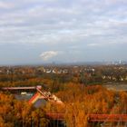 Blick vom Dach der Zeche Zollverein ins weite Ruhrgebiet