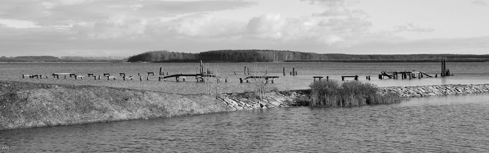 Blick vom Dänholm zur Insel Rügen