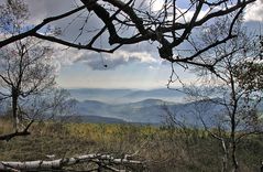 Blick vom Decinsky Snesnik (Hoher Schneeberg) , dem höchsten im Elbsandsteingebirge