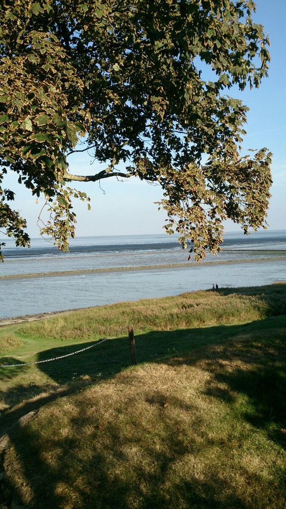 Blick vom Deich an der Sylter Ostküste