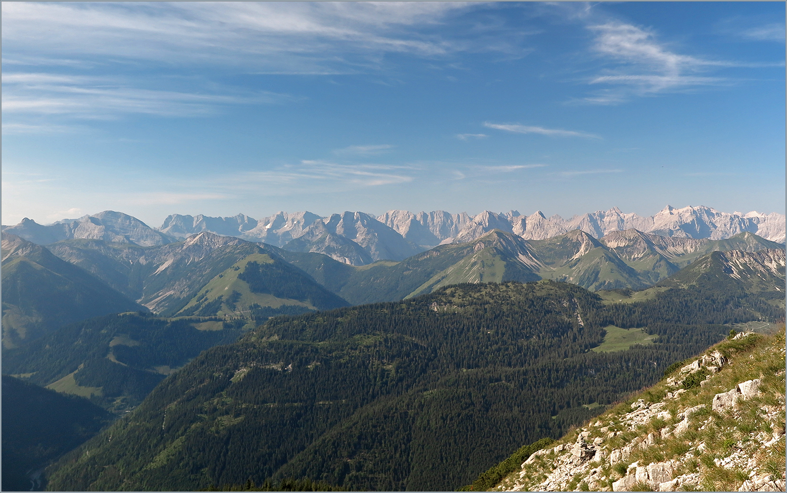 Blick vom Demeljoch auf das Karwendel