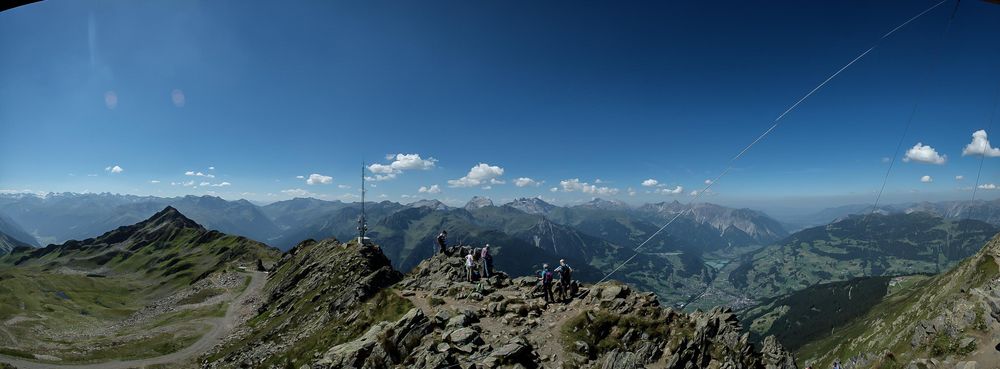 Blick vom der Gipfel der Madrisella