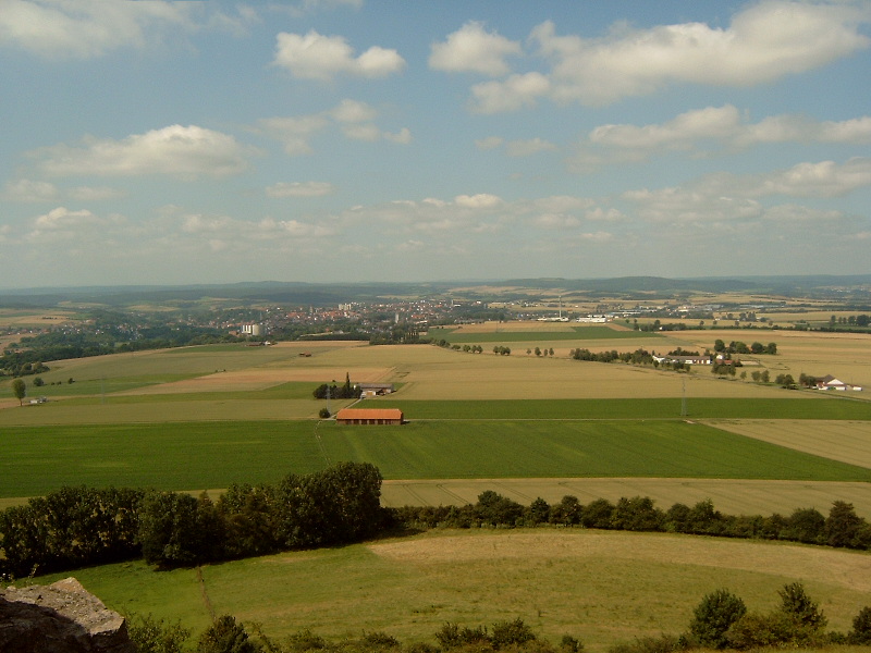 Blick vom Desenberg auf Warburg