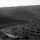 Blick vom Dilsberg über das Neckartal und Neckargemünd