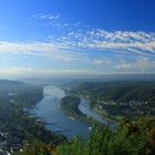 Blick vom Drachenfels auf die Insel Nonnenwerth und den Rhein!