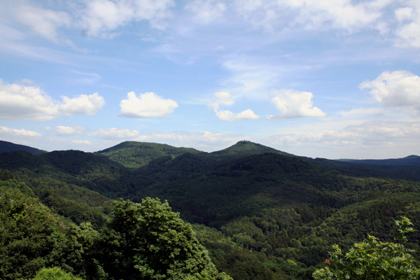 Blick vom Drachenfels aufs Siebengebirge