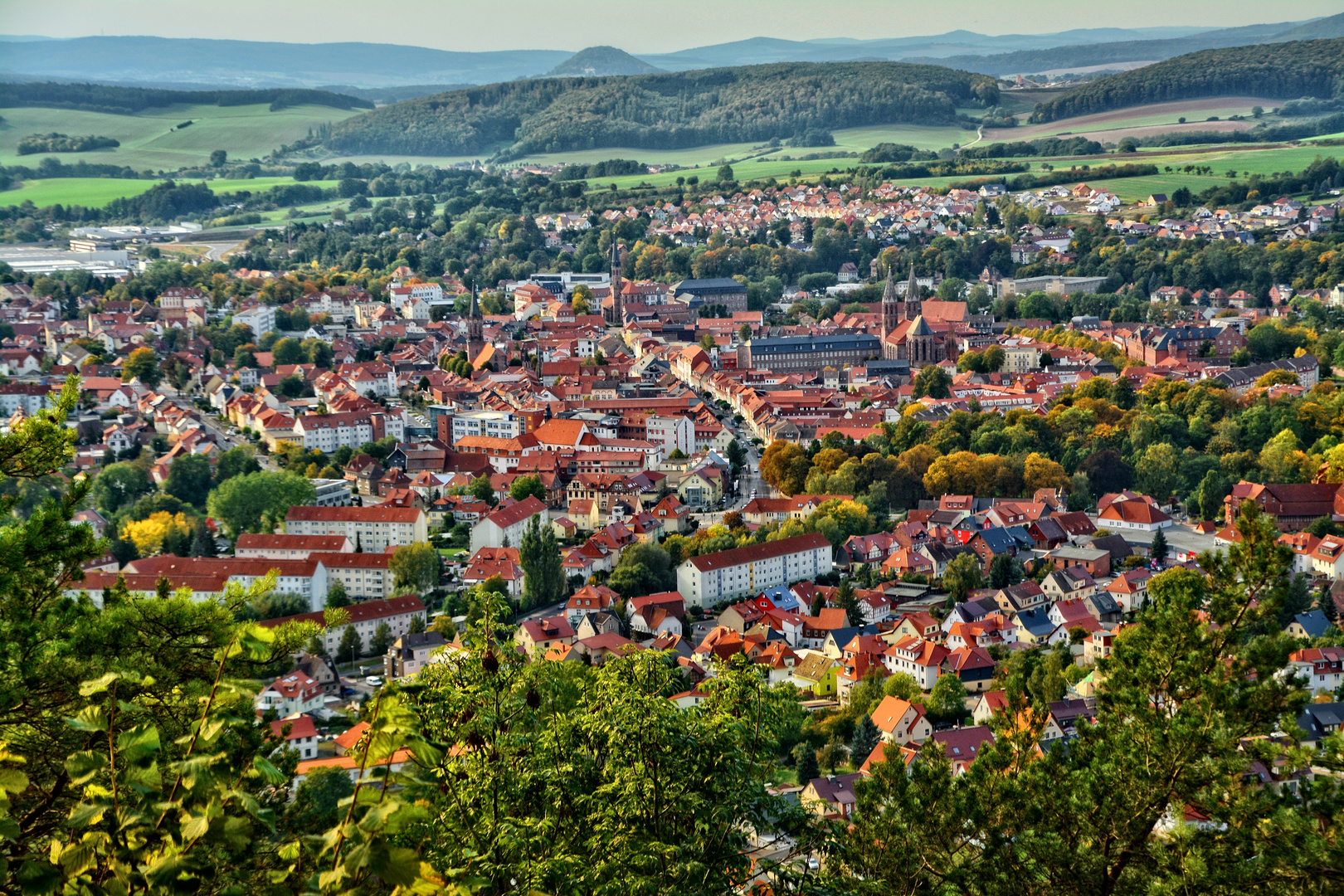 Blick vom Dünkreuz auf Heilbad Heiligenstadt Foto & Bild deutschland