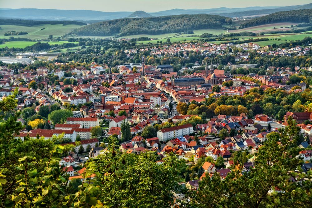 Blick vom Dünkreuz auf Heilbad Heiligenstadt Foto & Bild | deutschland, europe, thüringen Bilder ...
