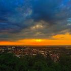 Blick vom Durlacher Turmberg über Karlsruhe