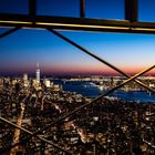 Blick vom EmpireStateBuilding auf Skyline Manhatten und OneWorldTradeCenter