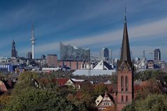 Blick vom Energie Bunker HH-Wilhelmsburg