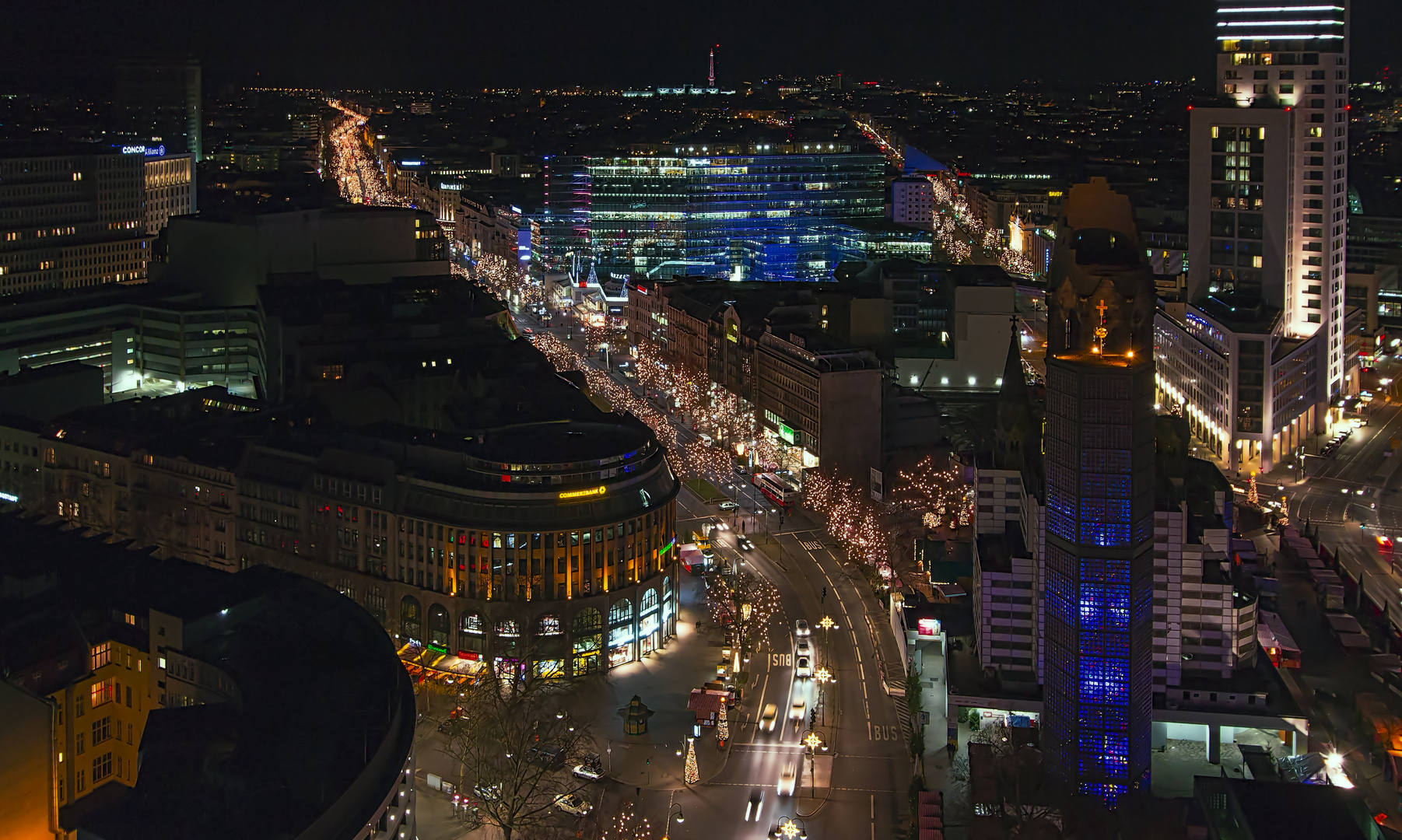 Blick vom Europa-Center auf den Kurfürstendamm