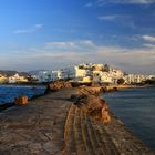 Blick vom Fähranleger in Richtung Naxos-Stadt