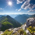 blick vom falschen kogel in die lechtaler alpen