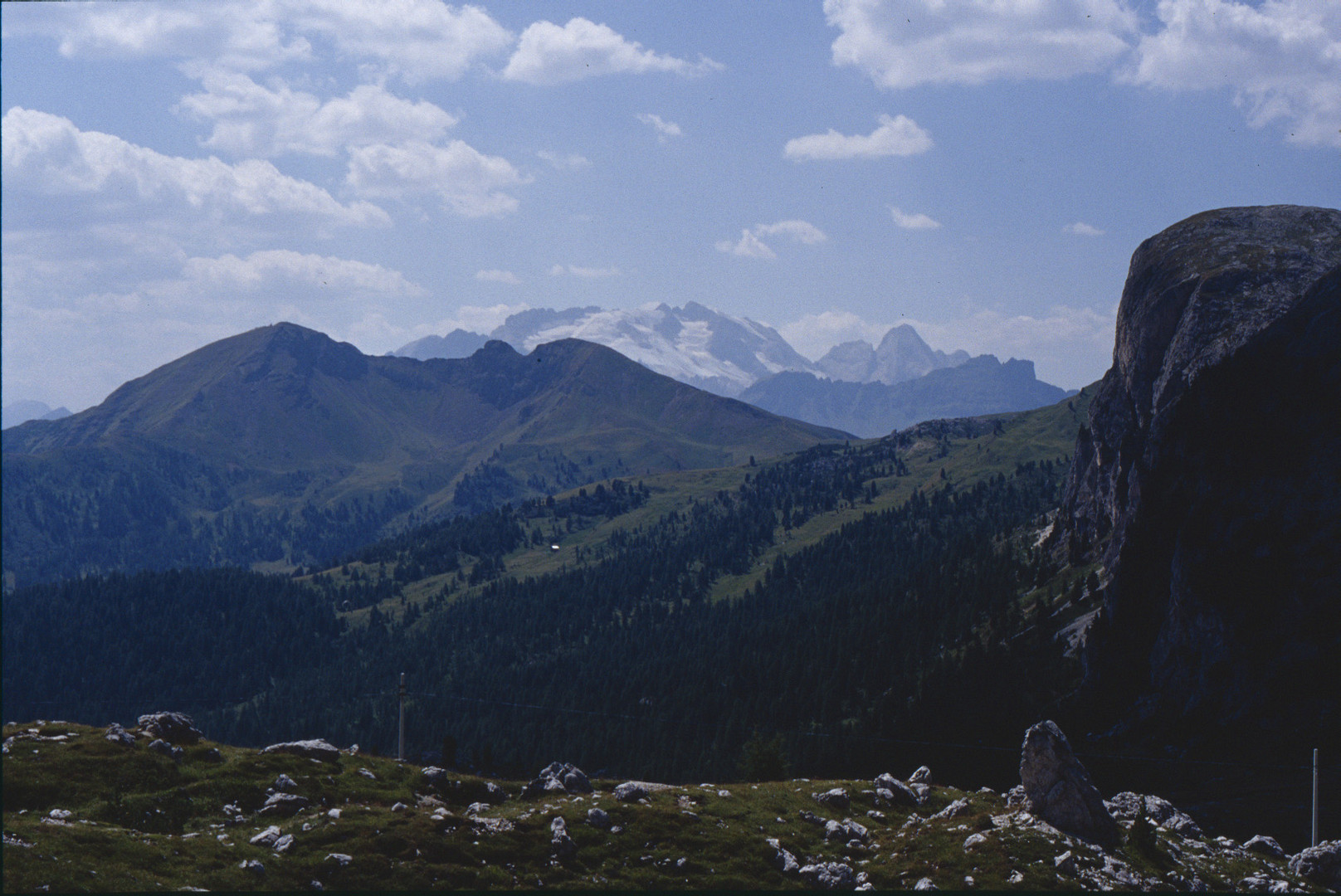 Blick vom Falzaregopass zur Marmolata