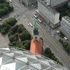 Blick vom Fernsehturm in Richtung Karl-Liebknecht-Strasse