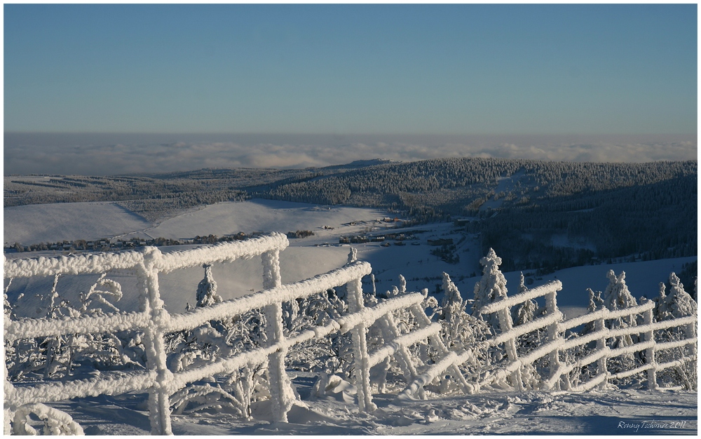 Blick vom Fichtelberg