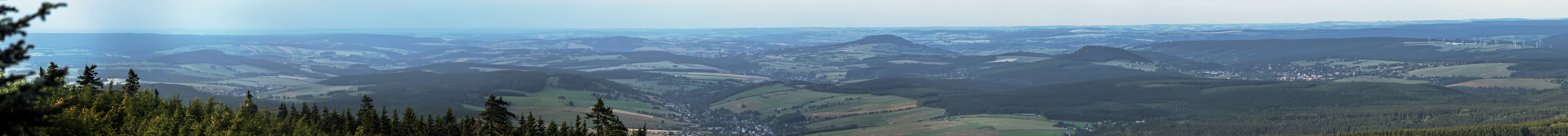 Blick vom Fichtelberg, Geyer bis Jöhstadt