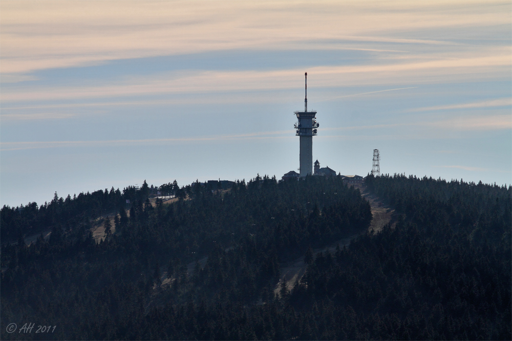 Blick vom Fichtelberg zum Keilberg