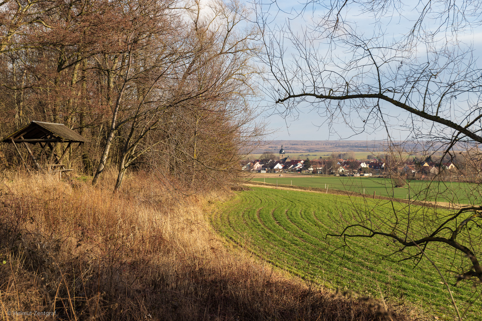 Blick vom Flößgraben auf Hohenkirchen