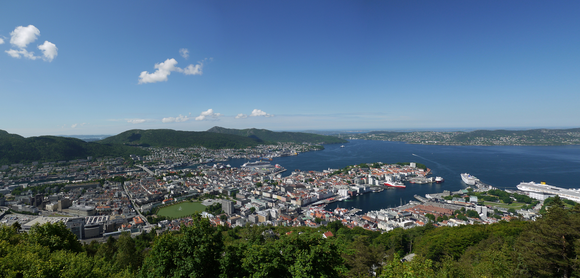 Blick vom Floien auf Bergen