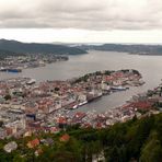 Blick vom Fløyberg auf Bergen