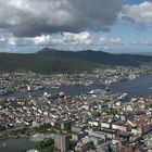 Blick vom Fløyen auf Bergen