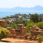 Blick vom Forum auf den Punische Rundhafen von Karthago
