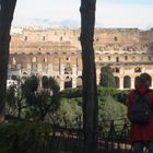 Blick vom Forum Romanum auf das Kollosseum