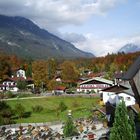 Blick vom Friedhof in Grainau auf den Ort