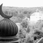 Blick vom Friedhof zum Schloß Stolberg/Harz