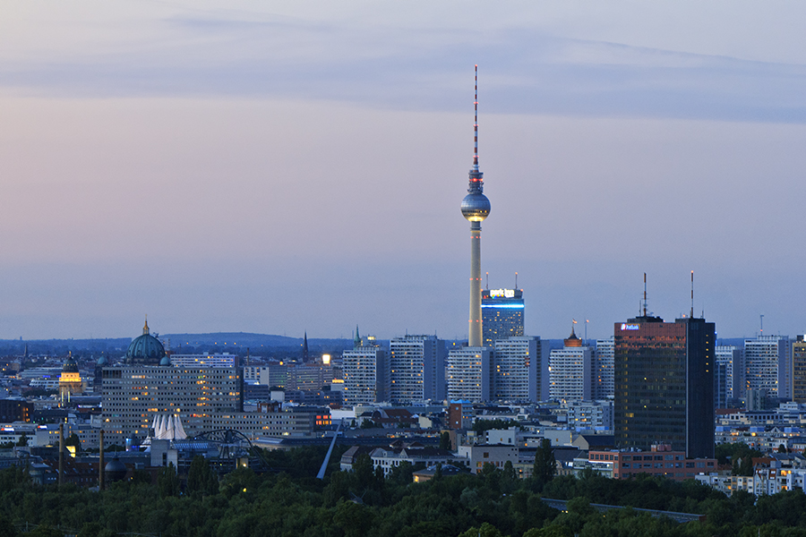 Blick vom Gasometer zur Stadtmitte