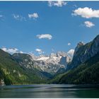 Blick vom Gasthof auf den vorderen Gosausee