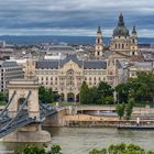 Blick vom Gellertberg auf den Stadtteil Pest von Budapest