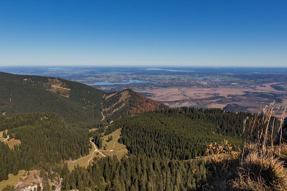 Blick vom Gipfel des Ettaler Manndl