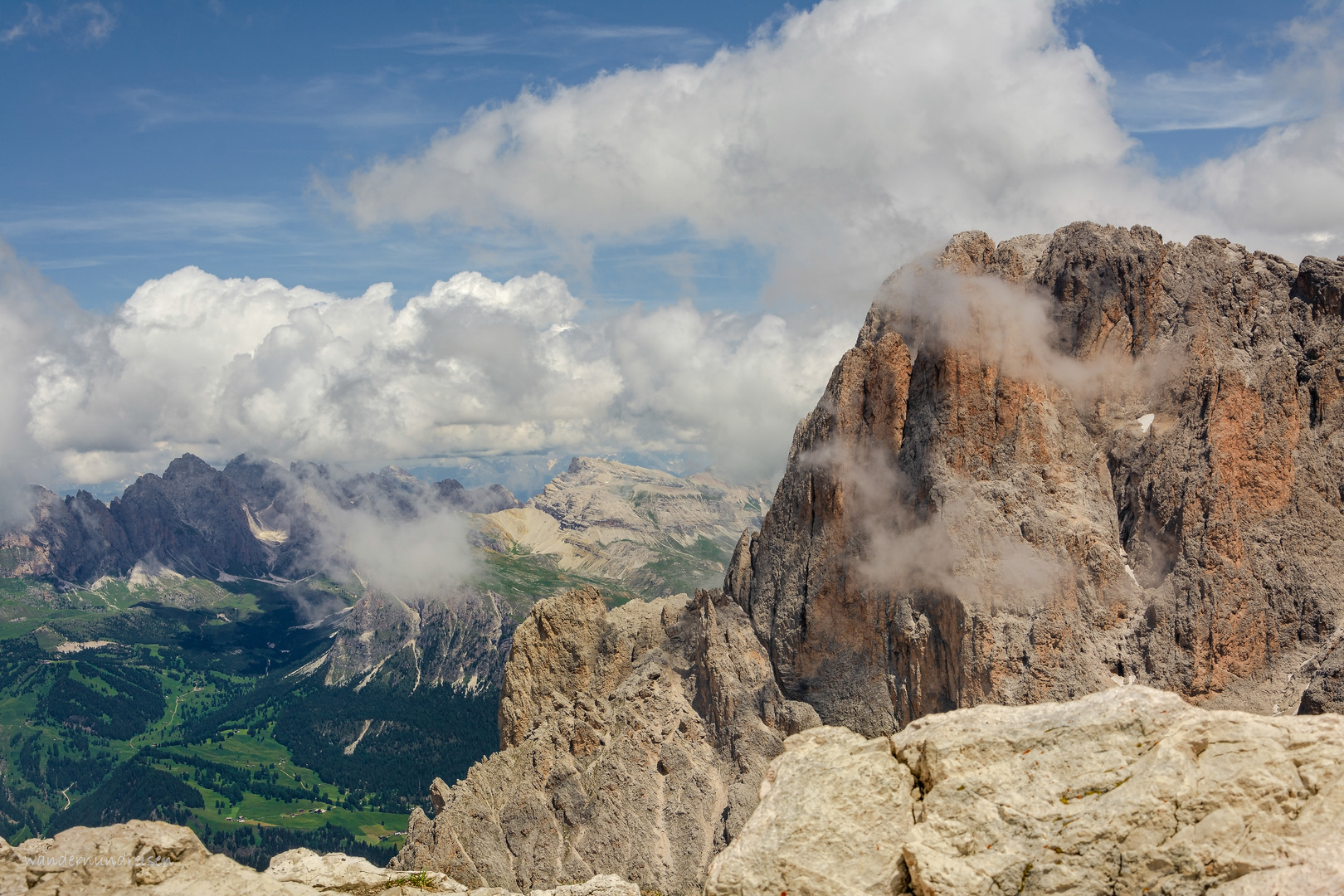 Blick vom Gipfel des Plattkofel