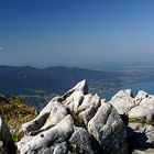 Blick vom Gipfelkreuz des Wallberg's hinab zum Tegernsee