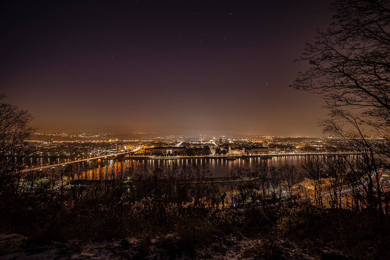 Blick vom Glockenberg auf Koblenz