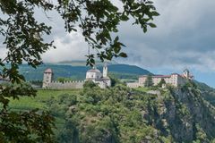 Blick vom Goethestein auf Kloster Säben