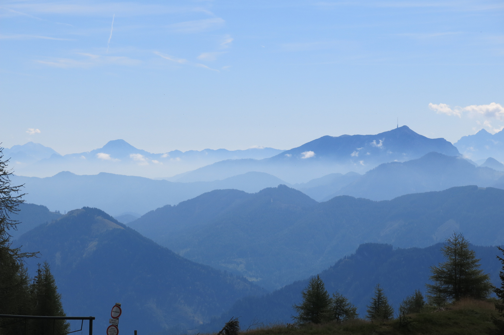 Blick vom Goldeck Richtung Villacher Alpe (Dobratsch)