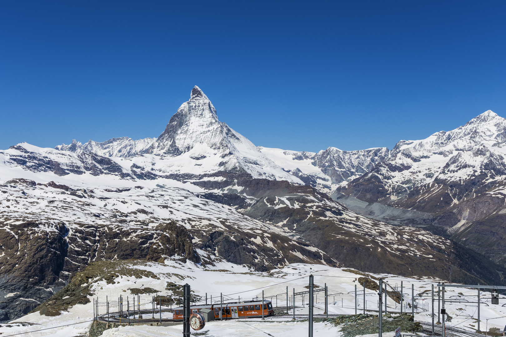 Blick vom Gornergrat auf das Matterhorn