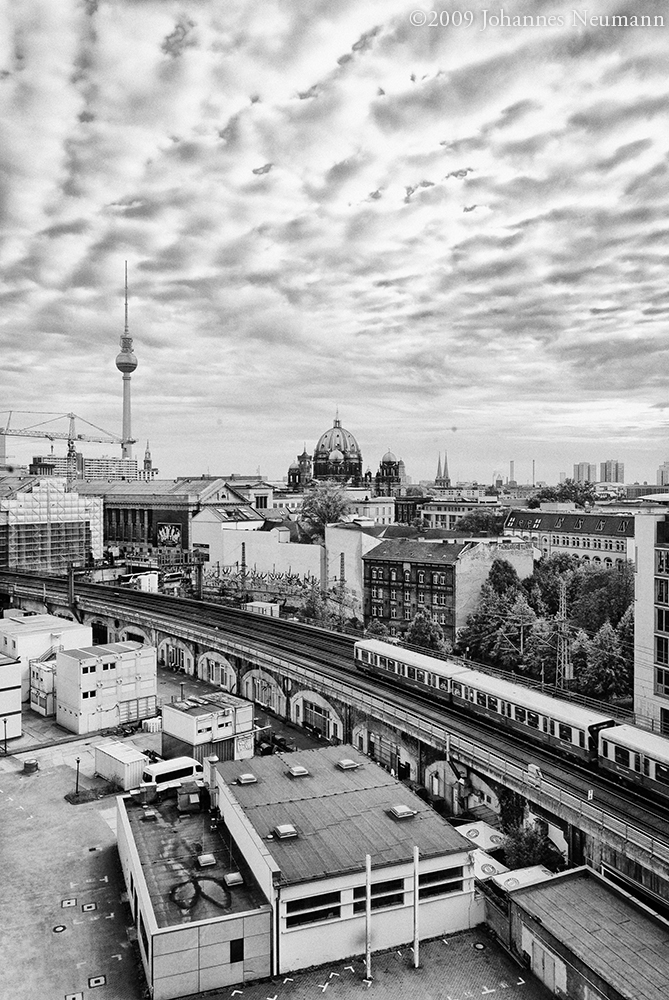 Blick vom Grimm-Zentrum über die berliner Innenstadt