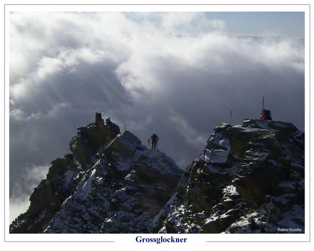 Blick vom Großglockner 3.798m, auf Kleinglockner