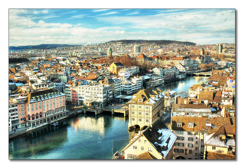 Blick vom Grossmünster Zürich