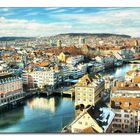 Blick vom Grossmünster Zürich