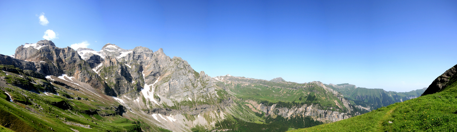 Blick vom Grosstal zum Wissigstock, Engelberger Rotstock